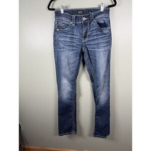 Buckle Black Fit No 3 Bootleg Jeans 28L Y2K Low Rise Stretch Denim BKE